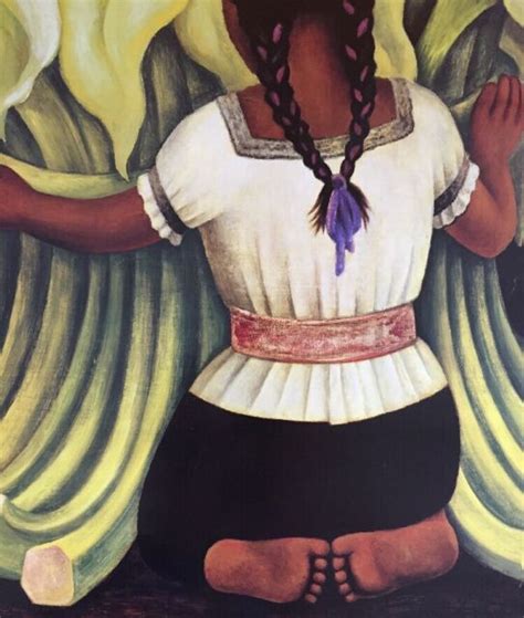 Diego Rivera Girls With Lilies Large 33x38 Poster Norton Simon