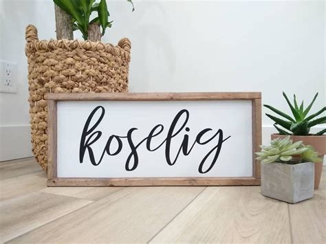 Koselig Sign Norwegian Norway Painted Framed Wall Decor Home Etsy