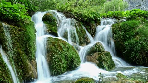 Pictures Croatia Plitvice National Park Nature Waterfalls 1920x1080