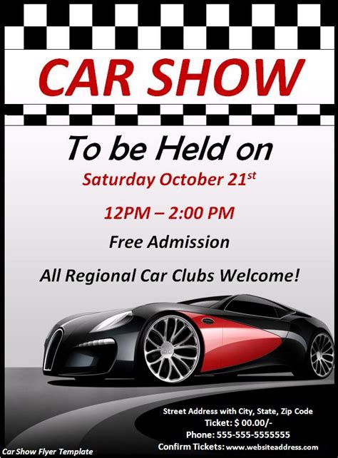 Free Classic Car Show Flyer Template Database