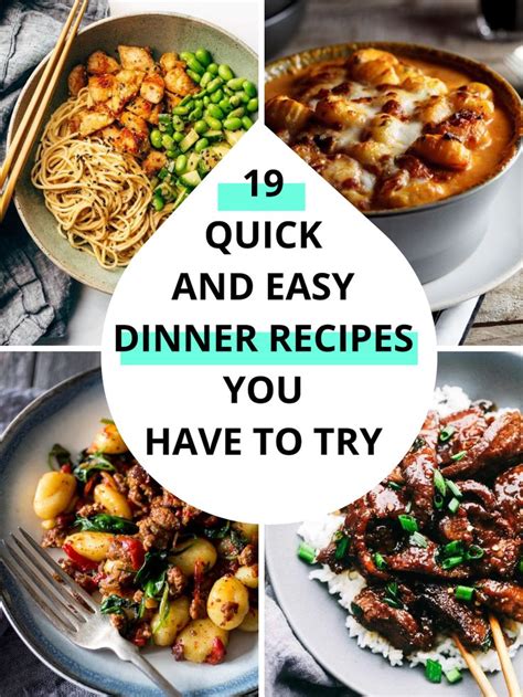 19 Easy Dinner Recipes That Are Quick And Healthy Easy Dinner Recipes