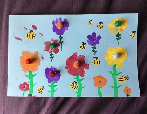 Maybe you would like to learn more about one of these? Fingerprint Flowers Thank you card. | Crafts, Group crafts ...