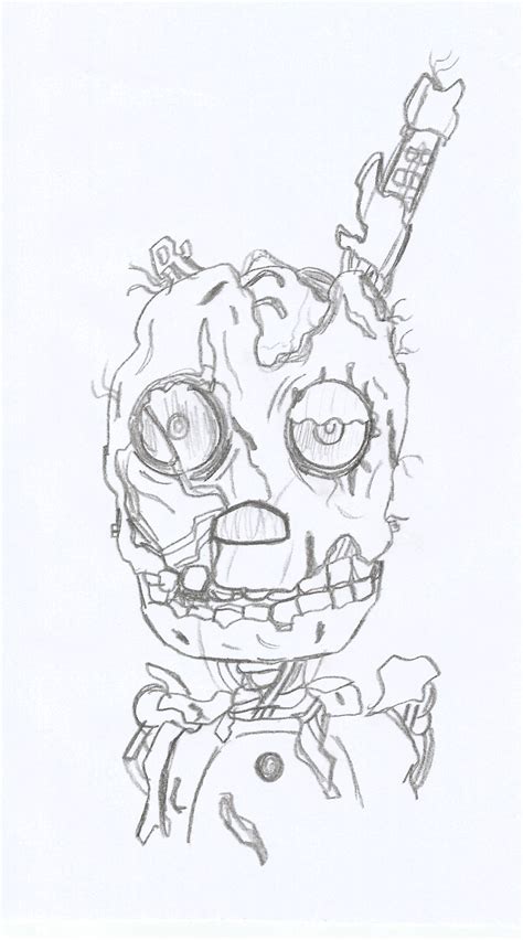 Classic Springtrap With Fnaf6s Damage Fivenightsatfreddys