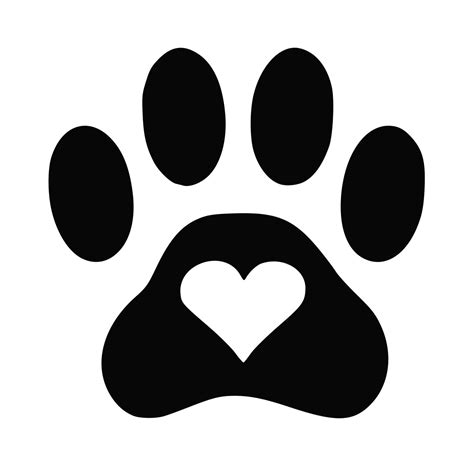 Dog Paw Heart Decal Dog Paw Print Dog Tattoos Paw Heart