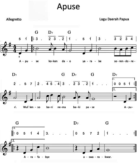 Not Angka Lagu Apuse Kumpulan Not Angka Lagu Images