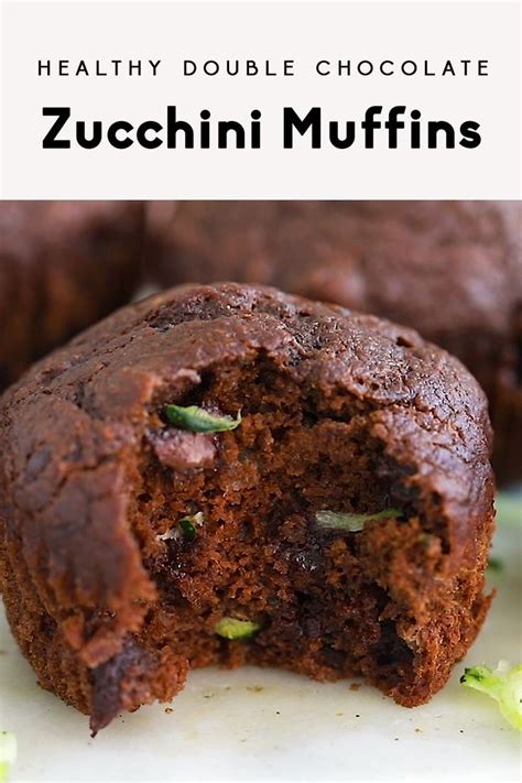 Healthy Double Chocolate Zucchini Muffins Ambitious Kitchen Recipe