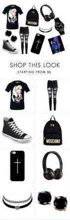 emo 😏 by holspx liked on polyvore featuring disney glamorous converse moschino casetify