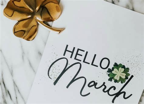 Simple “hello March” Free Art To Print This Is Our Bliss