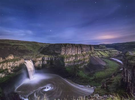 Palouse Falls Under The Moonlight Andy Porter Images