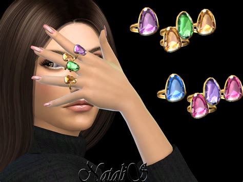 The Sims Resource Natalismixed Gems Rings Left