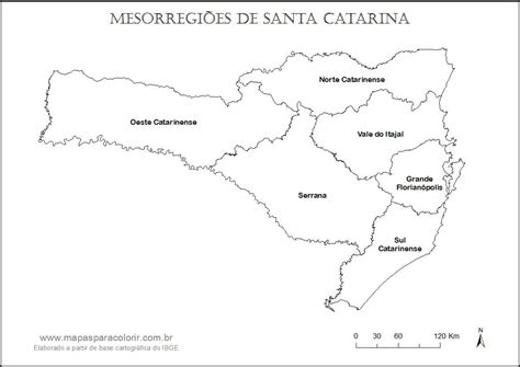 Desenhos De Mapa De Santa Catarina Para Colorir Pintar E Imprimir