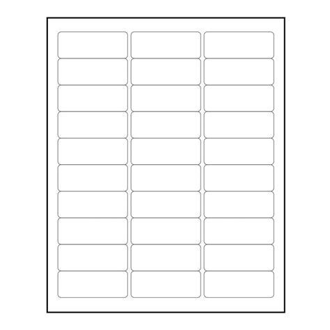 Save time in creating labels for addresses, names, gifts, shipping, cd case inserts, and more. Avery Label Template 5160 Recommended 3000 Blank 1" X 2 5 ...