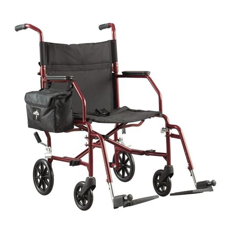 The weight limit for the chair is 300lb. Medline Ultra-Light Steel Transport Wheelchair in Silver-MDS808200W - The Home Depot