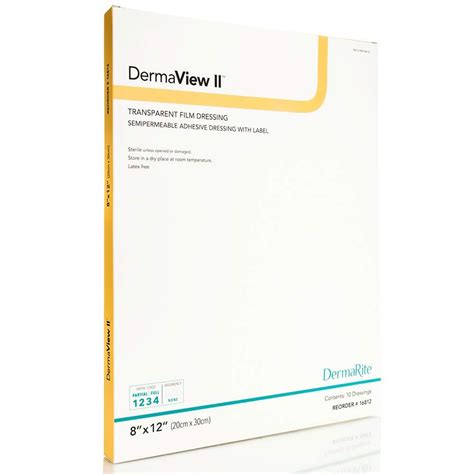 Dermarite Dermaview Ii Transparent Semipermeable Adhesive Film Wound