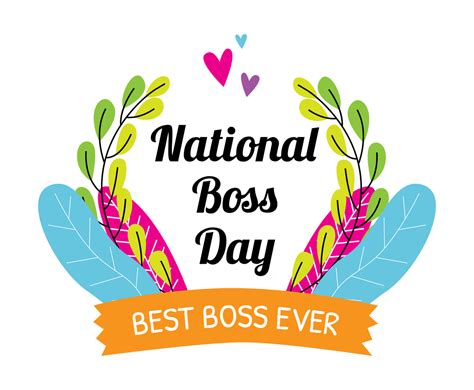 National Boss Day Typography Vector Art And Graphics