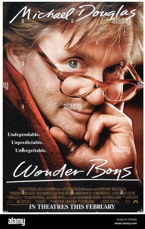 Wonder Boys Us Advance Poster Art Michael Douglas 2000 ©paramount