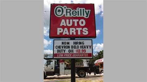 Oreillys Auto Parts Texas Custom Signs