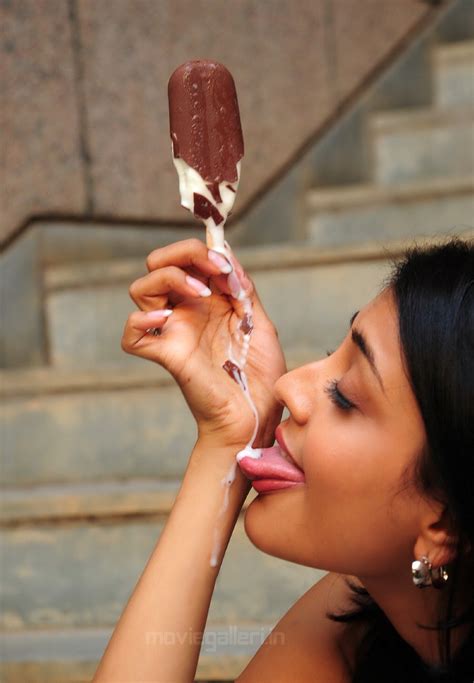 Test Kajal Agarwal Eating Ice Cream Wallpapers Kajal