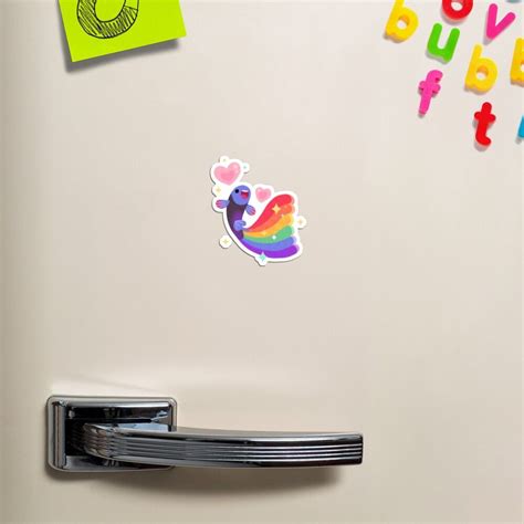 Rainbow Guppy 6 Magnet By Pikaole Imessage Sticker Magnets Rainbow