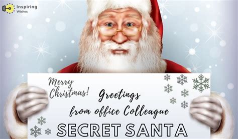 Secret Santa Messages For Coworkers Colleagues Xmas Wishes For
