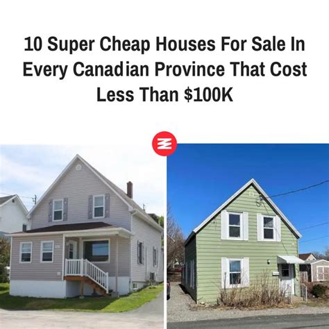 Two Houses With The Words 10 Super Cheap Houses For Sale In Every