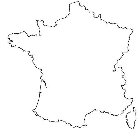 Leere Karte Von Frankreich Umrisskarte Und Vektorkarte Von Frankreich