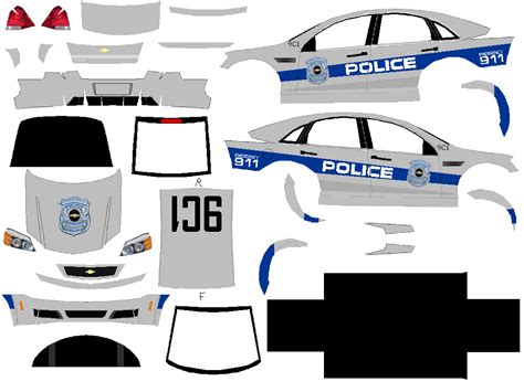 Paper Police Cars Black And White Car Paper Model Templates