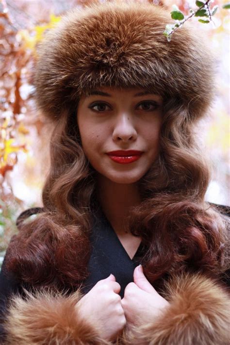 Pinup Fur Wrist Wrap Leather Gloves Fur Trim Winter Wonderland Pin Up Winter Hats Fur Hats