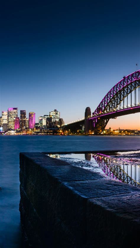 Australia Bridge New South Wales Reflection Sydney Harbour Bridge 4k 5k