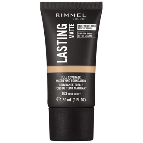 I received the product in shade 103 true ivory. Rimmel Lasting Matte Foundation - 103 True Ivory