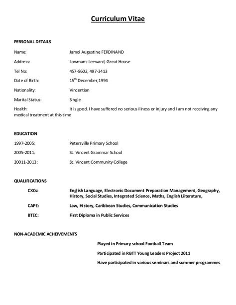 Different templates for different jobs. Curriculum Vitae Sample Format