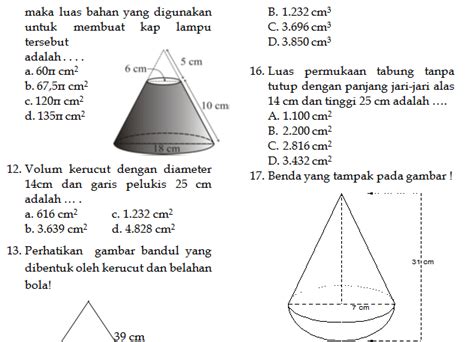 latihan soal bangun ruang sisi lengkung 3 - MATEMATIKA