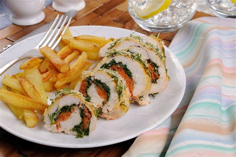 Chicken Breast Roll Containing Roll Chicken And Fillet Food Images