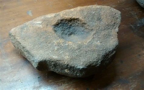Ancient Native American Indian Double Fire Starter Nutting Stone Rock
