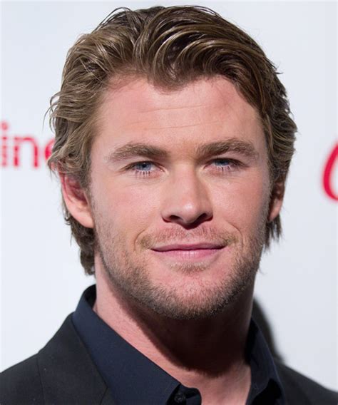 Choose and make a hairstyle of my favorite thor haircut with this pretty hairstyle, mostly long hair is suitable for girls. Chris Hemsworth Short Straight Dark Blonde Hairstyle