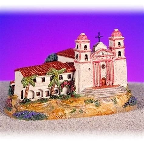 This Cameo Sized Miniature Of Mission Santa Barbara In The City Of