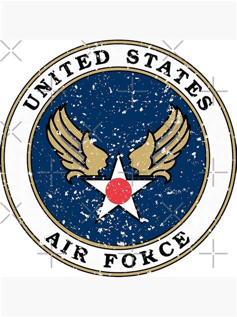 United Stated Air Force Usaf Vintage Logo Framed Art Print For Sale