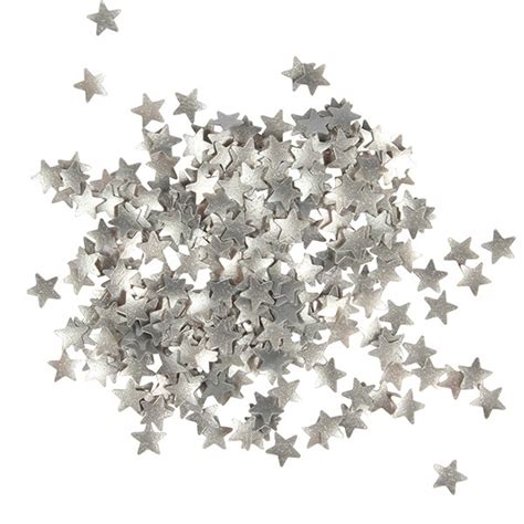 Sugarflair Metallic Silver Colour Stars 3g Easy Bake Supplies