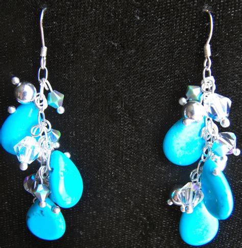 Turquoise Briolette Drop Earrings By Deesigns Earrings