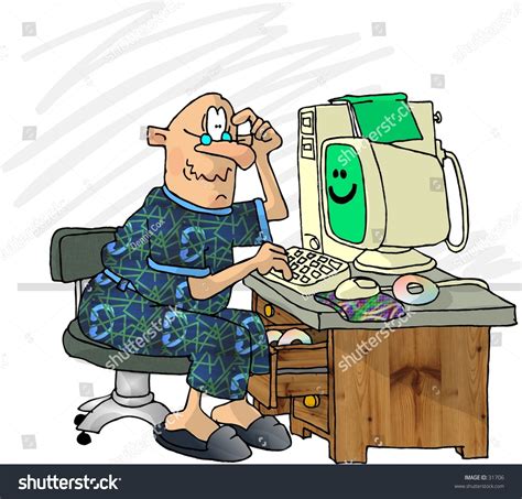 Clipart Illustration Of A Frazzled Computer User 31706 Shutterstock