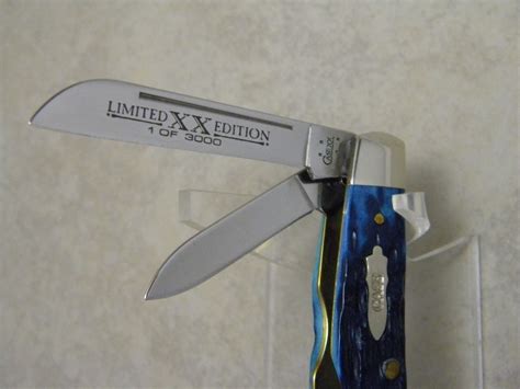 Each knife uses stainless steel for the blades and is etched with the winchester logo and 2009. Case XX USA 2006 Caribbean Blue Bone 64052 SS Limited Edition 1 of 3000 Congress Knife