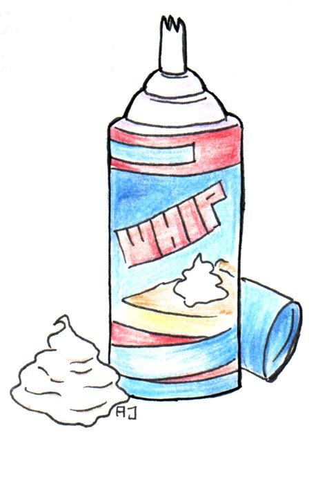 Whipped Cream Can Drawing Free Image Download