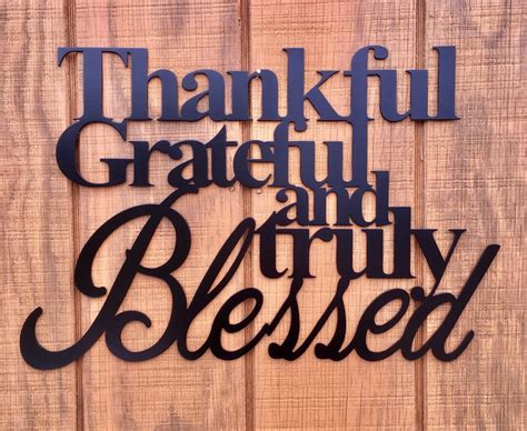 Thankful Grateful And Truly Blessed Custom Metal Sign Metal Etsy