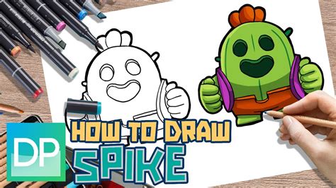 Thought it would be a fun project to create our own brawl stars skin. DRAWPEDIA HOW TO DRAW SPIKE from BRAWL STARS - STEP BY ...