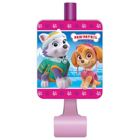 Paw Patrol Girl Party Blowers Pack Of 8 Paw Patrol Girl Party