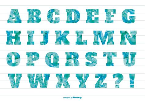 Printable Blue Alphabet Letters