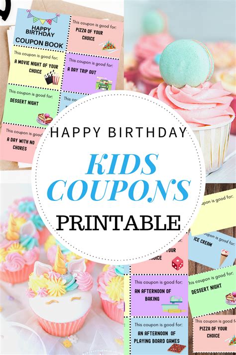 Kids Birthday Coupons Childrens Coupons Birthday Coupons