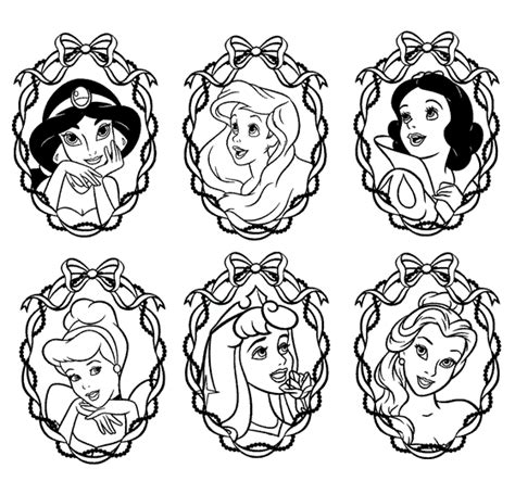 Orlas de las princesas Disney para colorear - Dibujos para colorear