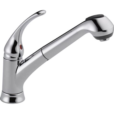 Single handle kitchen faucets explore thoughtfully designed single handle kitchen faucets that are offered in a wide range of finishes and styles to match your personal style. Delta Foundations Single Handle Deck Mounted Kitchen ...