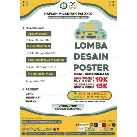 Lomba Desain Poster 2022 Di Uinsa Surabaya Informasi Lomba 2023 Terbaru